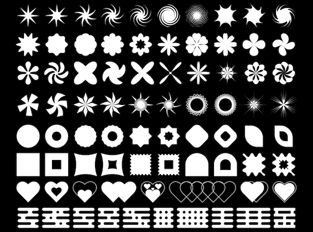 Retro futuristic elements for design