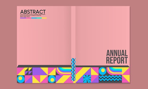 Retro geometric covers design.Bauhaus forms. Square tiles with modern geometric patterns