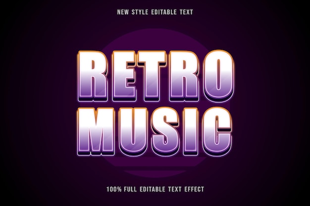 retro music editable text effect neon style