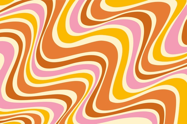 Retro Psychedelic Swirl Waves