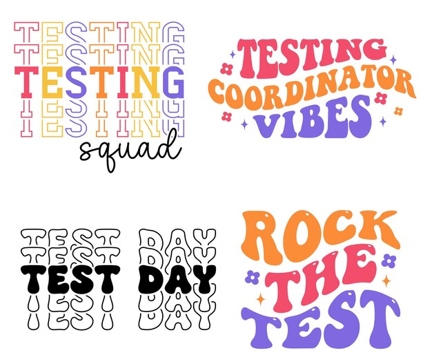 retro testing svg design and testing svg design