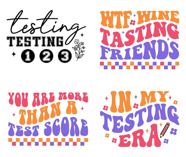 retro testing svg design and testing svg design