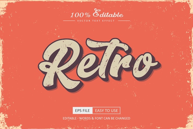 Retro text effect oldies style