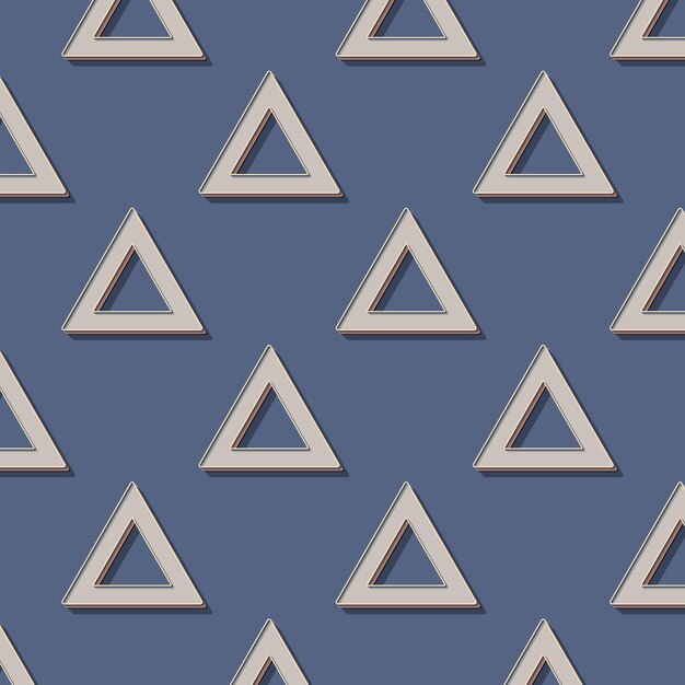 Retro triangles pattern, abstract geometric background in 80s, 90s style. Geometrical simple illustration