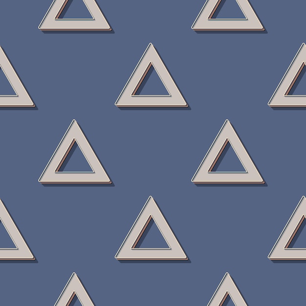 Retro triangles pattern, abstract geometric background in 80s, 90s style. Geometrical simple illustration