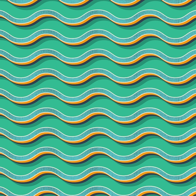 Retro waves pattern, abstract geometric background in 80s, 90s style. Geometrical simple illustration