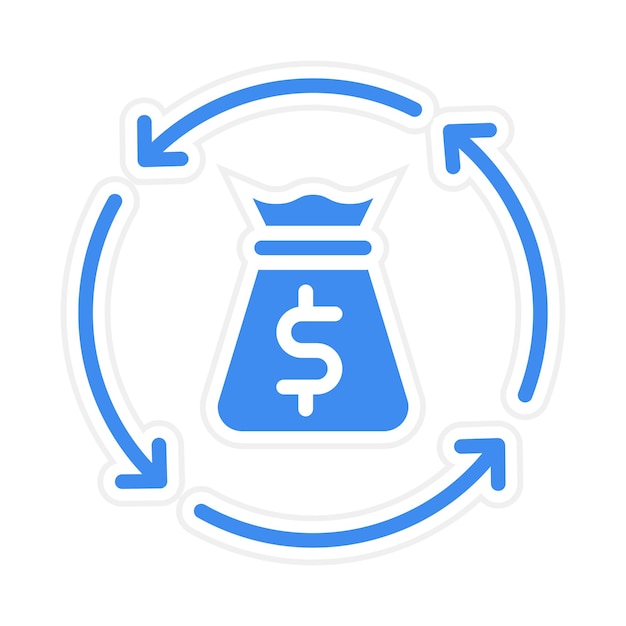 return on investment icon vector image can be used for video blog