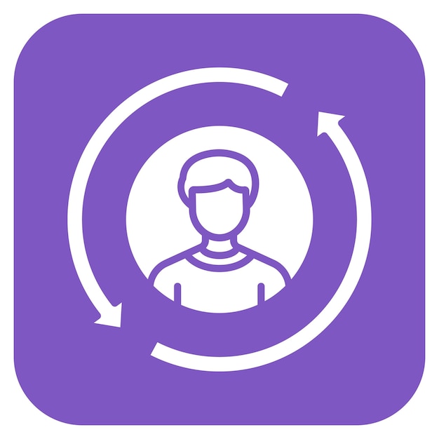 returning visitor icon vector image can be used for internet marketing service
