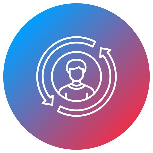 returning visitor icon vector image can be used for internet marketing service