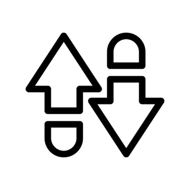 Reverse up down arrow icon