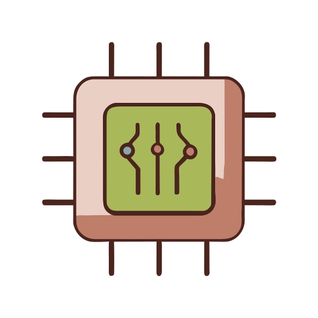 rf circuit icon colored outline