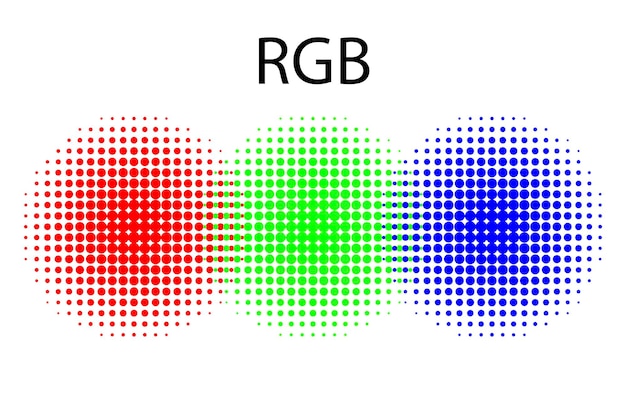 rgb circles gradient color vector illustration stock image