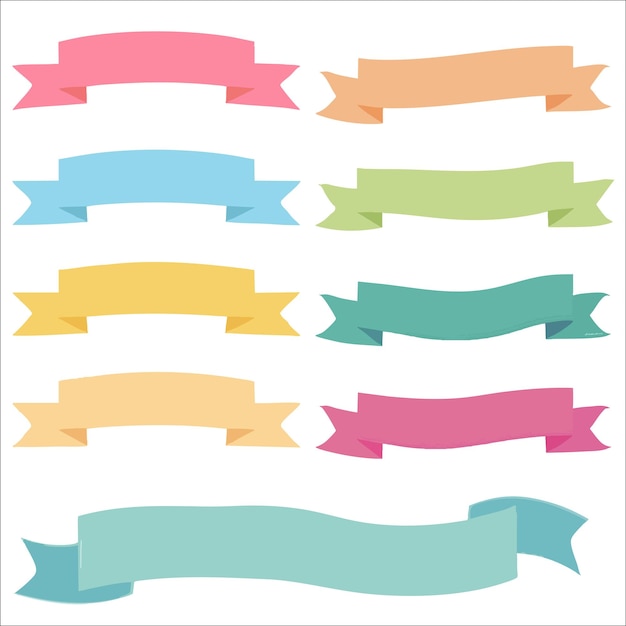 ribbons vector set of collection in different styles