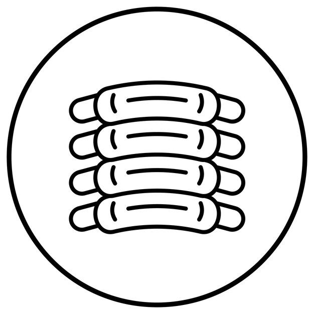 ribs icon vector image can be used for restaurant