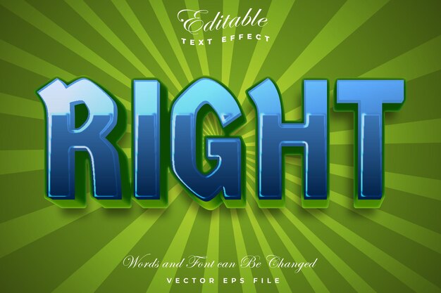 right text effect design