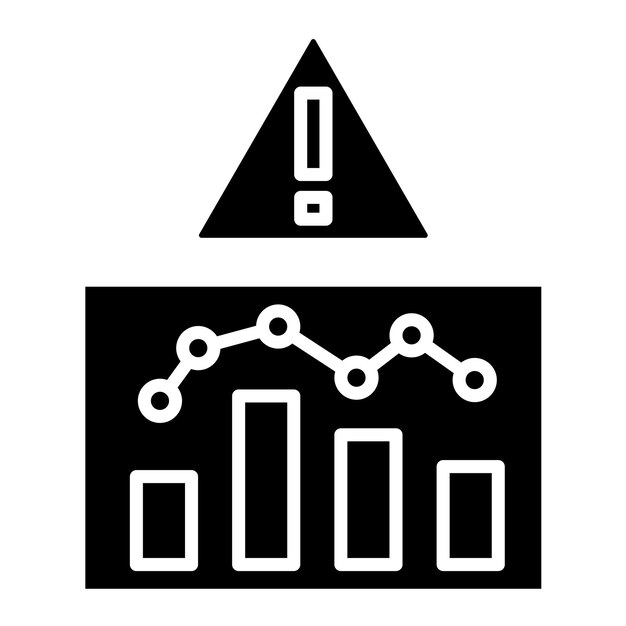 Risk Analysis Glyph Solid Black Illustration