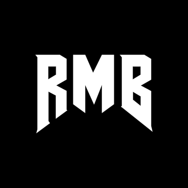 RMB letter logo design for technology company RMB logo design black and white color combination RMB logo RMB vector RMB design RMB icon RMB alphabet RMB typography logo design