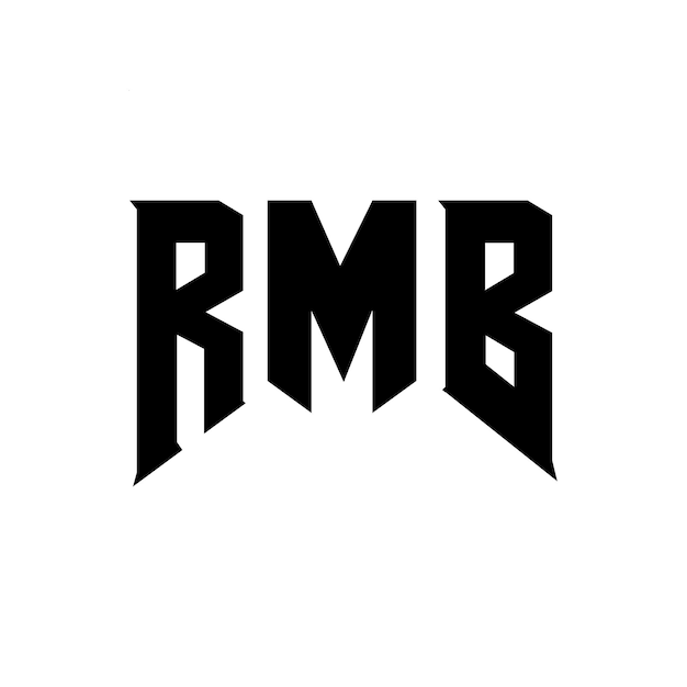 RMB letter logo design for technology company RMB logo design black and white color combination RMB logo RMB vector RMB design RMB icon RMB alphabet RMB typography logo design