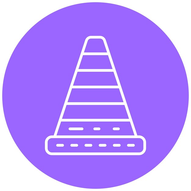 Road Cone Icon Style