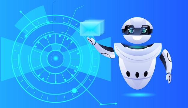 robot chatbot assistant modern robotic character
