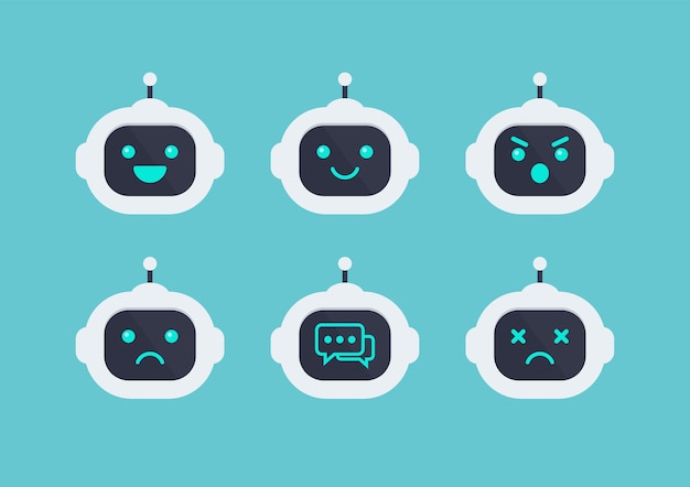 Robot head avatar emotion set
