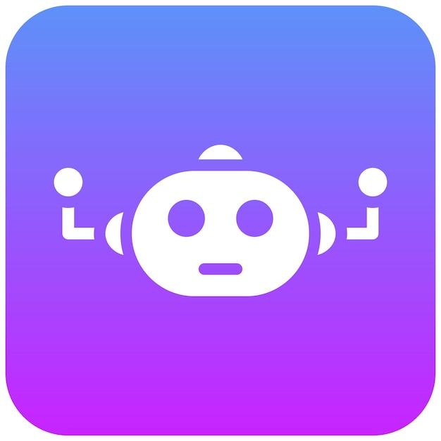 Robot Head vector icon illustration of Robotics iconset