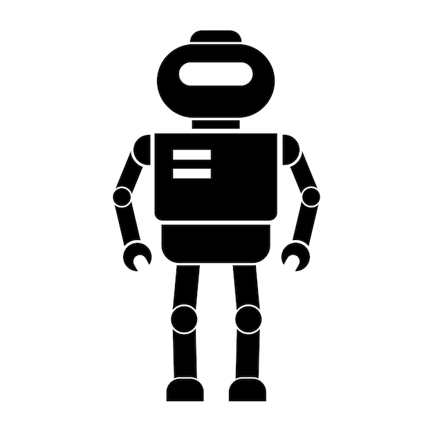 robot icon logo vector design template