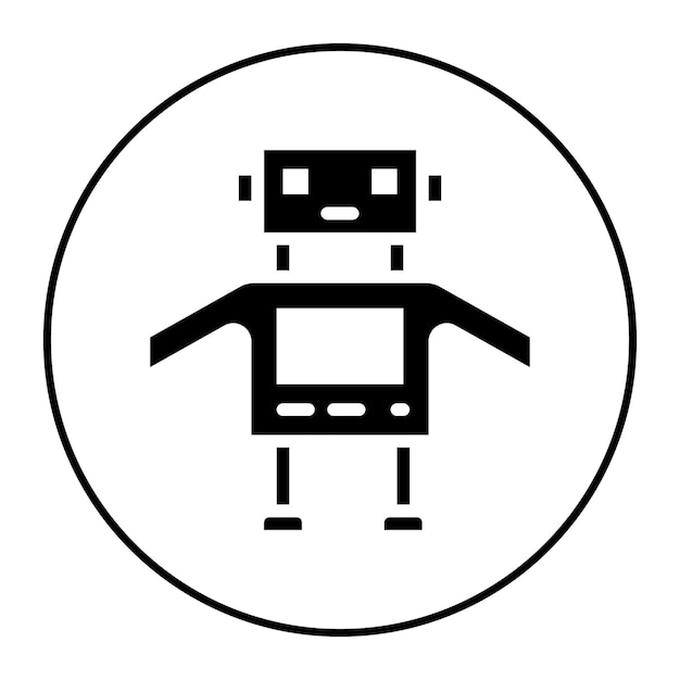 Robot icon vector image Can be used for Cyberpunk