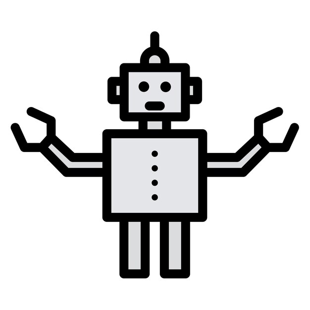 robot icon vector image can be used for robotics