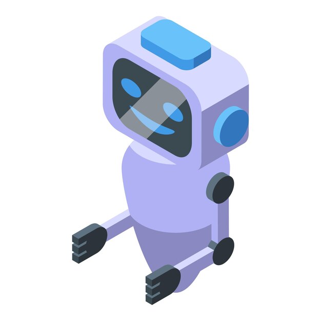 Robot marketing icon isometric vector Social media