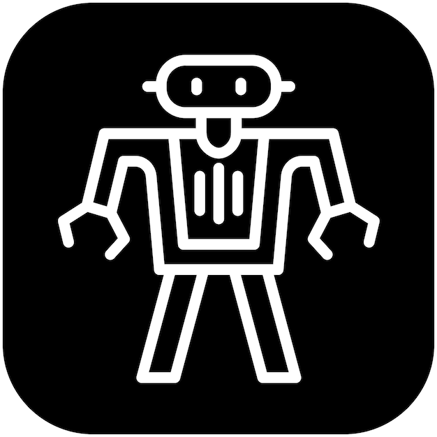 Robot Toy vector icon illustration of Robotics iconset
