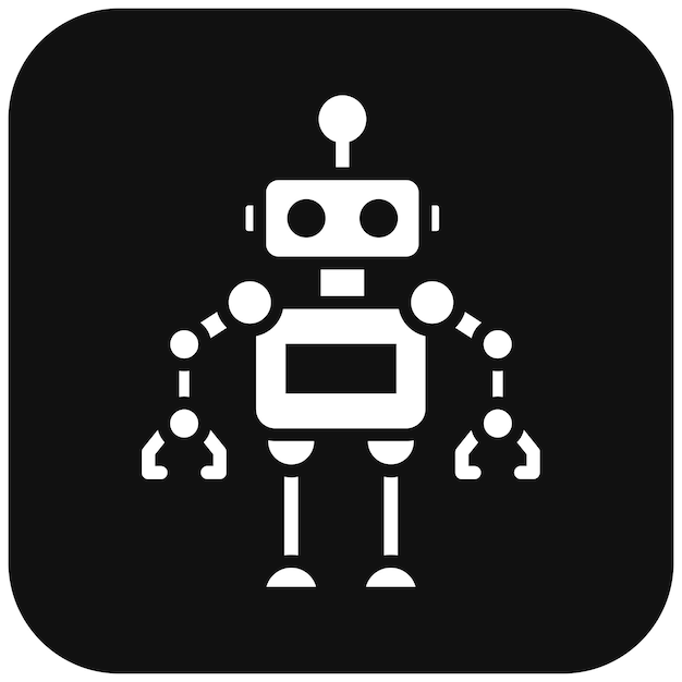 robot vector icon can be used for biometrics iconset
