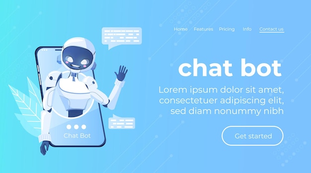 Robot woman waved his hand AI Content Generator Chatbot technology