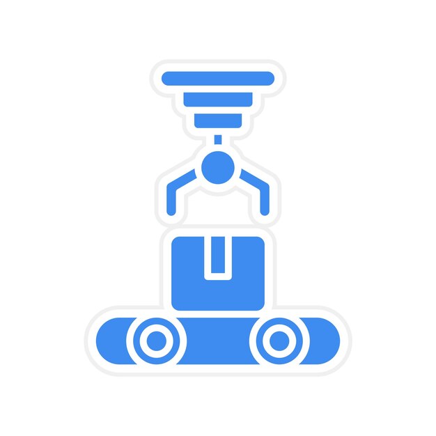 robotic produce sorting icon vector image can be used for farming and gardening