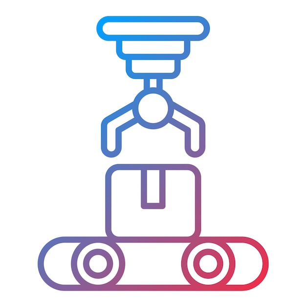 robotic produce sorting icon vector image can be used for farming and gardening