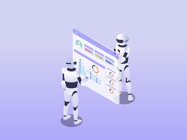 Robots with digital screen interface