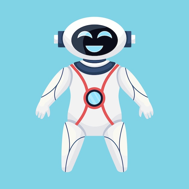 Robotti chatbot eristetty sinisellä taustalla