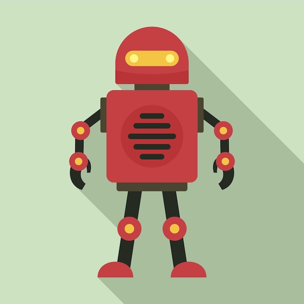Robotti-ikoni. Litteä kuva robottivektori-ikonista web-suunnitteluun