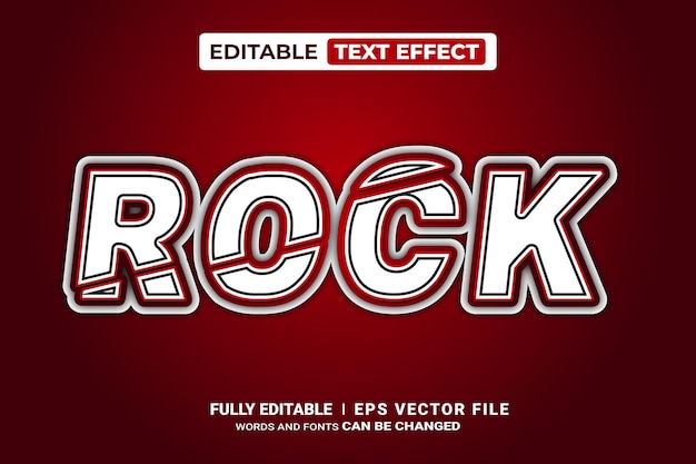 Rock 3d editable text effect