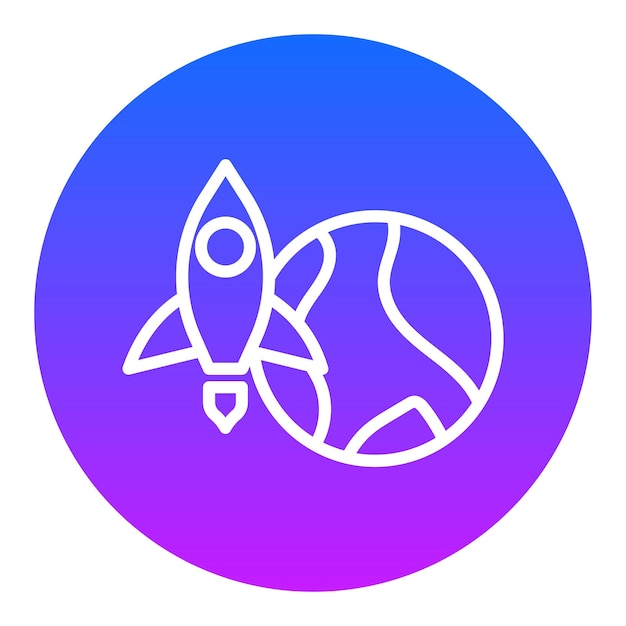 Rocket Earth Vector Icons