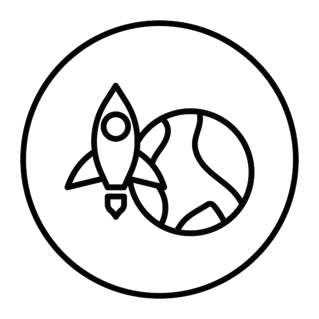 Rocket Earth Vector Icons