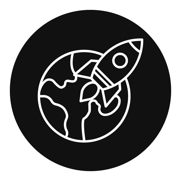 Rocket Earth Vector Illustration