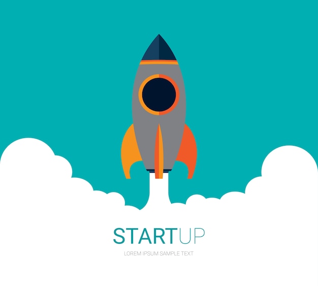 Rocket Space Ship Background.