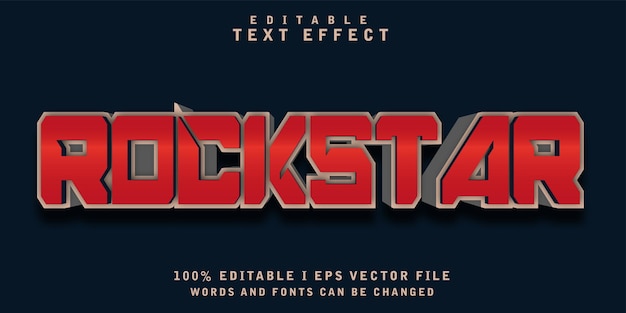 Rockstar Text Effect Free Vector