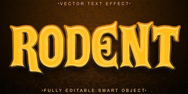 Rodent Vector Fully Editable Smart Object Text Effect