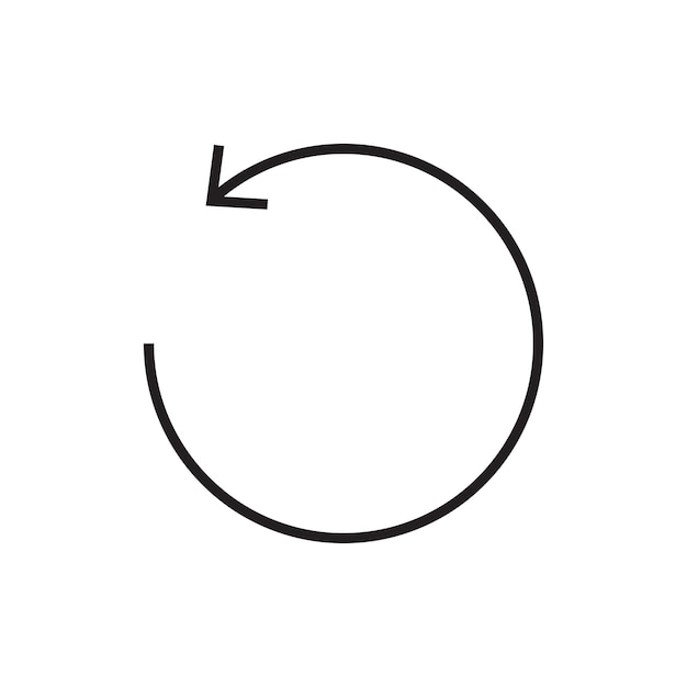 Rotate left icon design line out icon