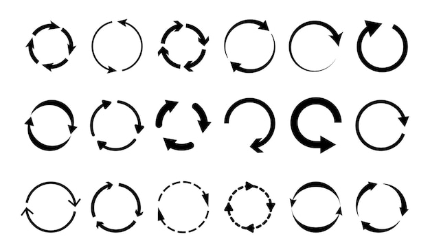 Rotating arrows circles reloading sign