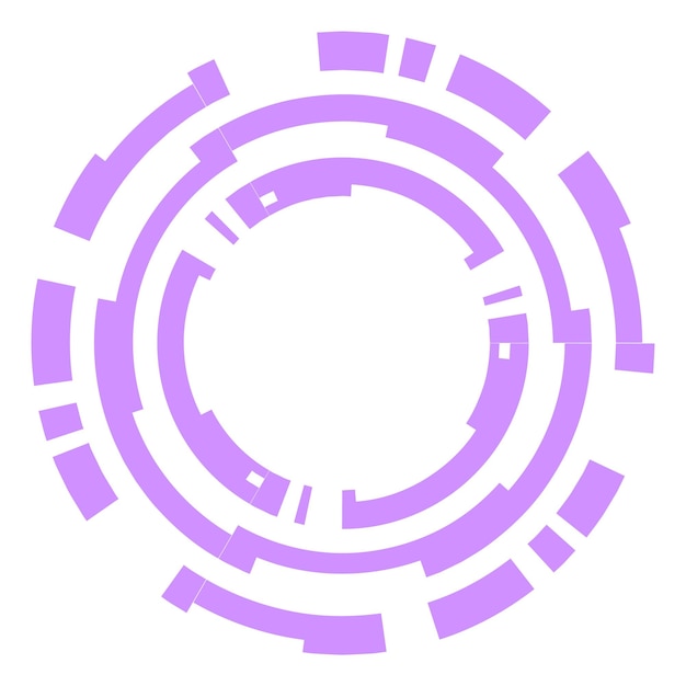 Round futuristic scifi circle Tech cyber element