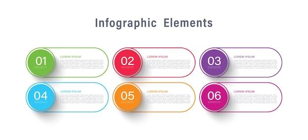 Round infographic elements for business presentations or instructions Vector infographic template