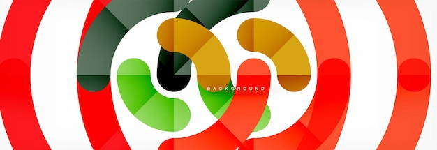 Round linear circle shapes background